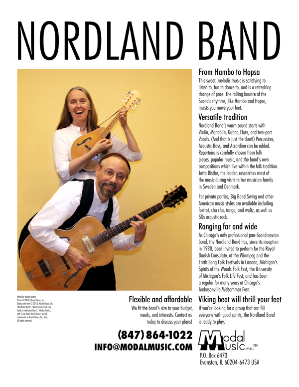 Nordland Band One-sheet brochure PDF file.
